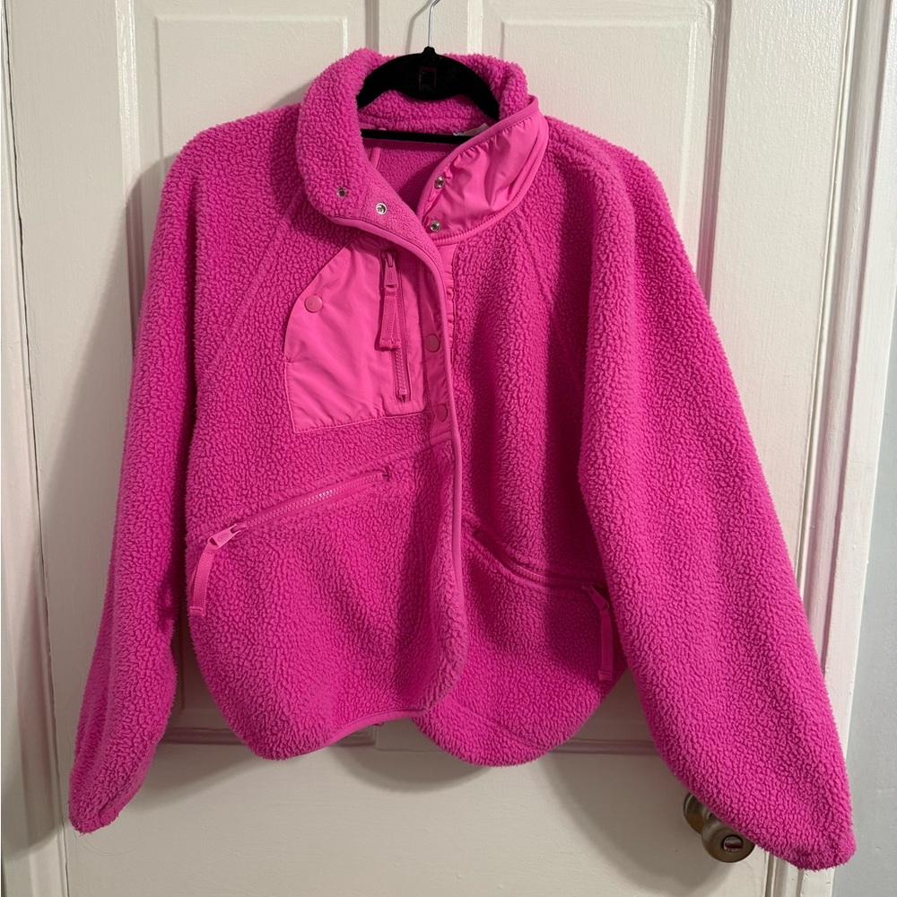 Free People Movement Pink Fleece Jacket